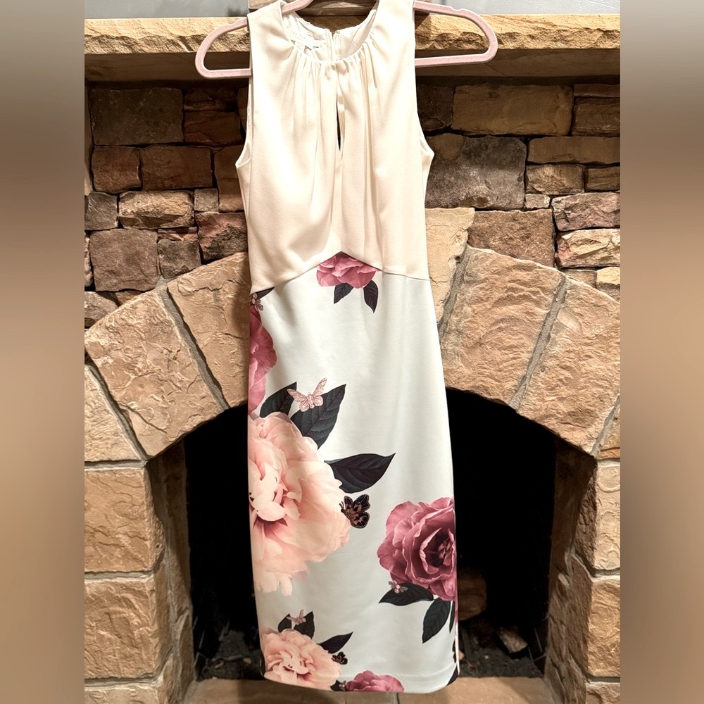 Ted Baker Butterfly Sky Garden satin top Dress